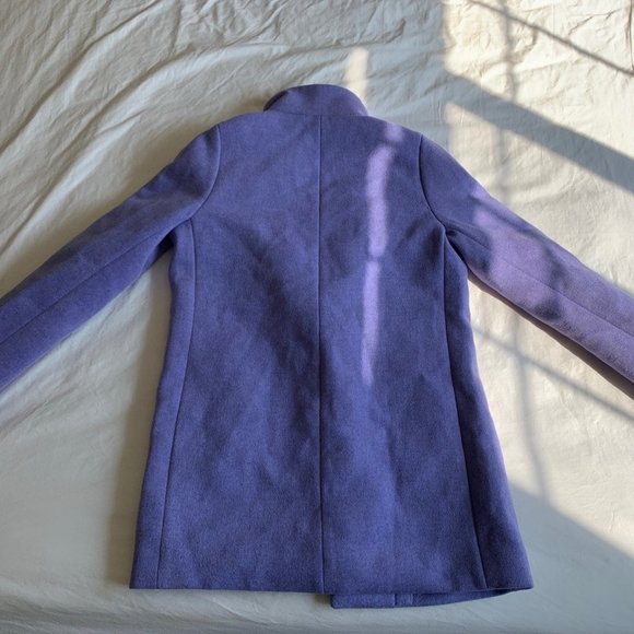 J.Crew Factory Hyacinth Lilac Purple City Cocoon Coat Size 00 - Picture 9 of 10